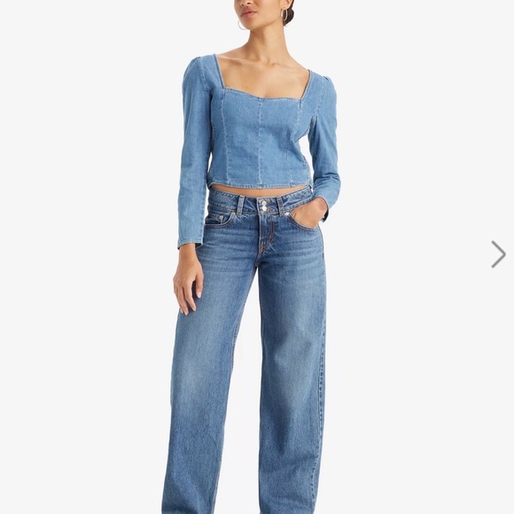Levis Women's Super Low, Wide Leg Jeans - Picture 9 of 9